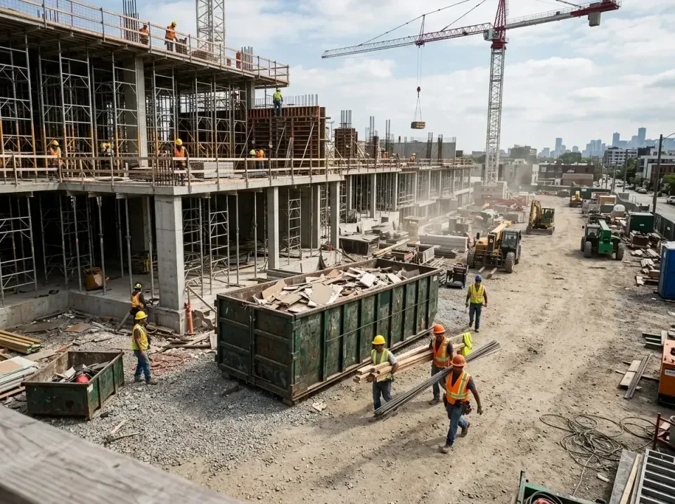 commercial-construction-site-w-002 — frequently asked questions, Low Cost Construction Dumpster Rental in Osseo, MN
